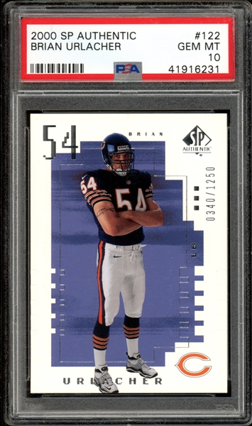 2000 SP Authentic (340/1250) #122 Brian Urlacher PSA 10 GEM MINT