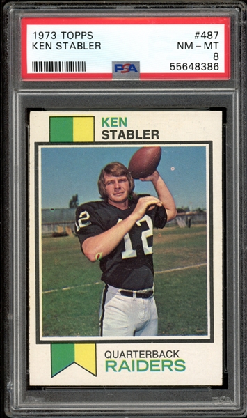 1973 Topps #487 Ken Stabler PSA 8 NM-MT