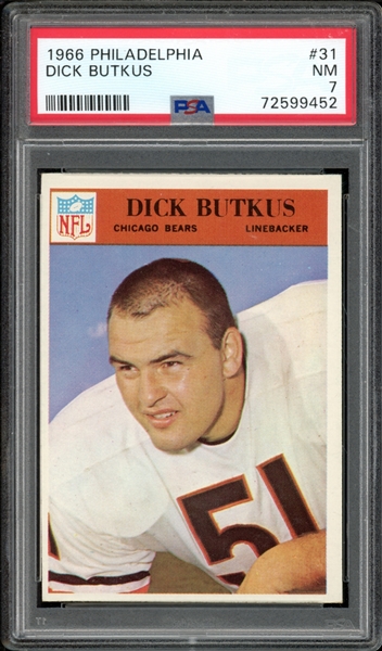 1966 Philadelphia #31 Dick Butkus PSA 7 NM