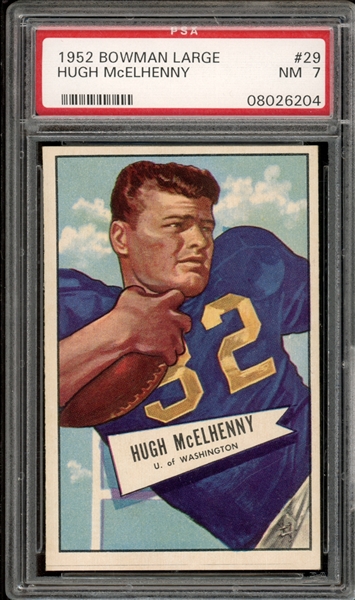 1952 Bowman Large #29 Hugh McElhenny PSA 7 NM