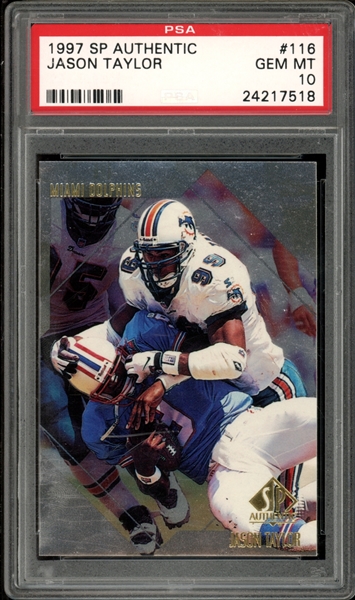 1997 SP Authentic #116 Jason Taylor PSA 10 GEM MINT