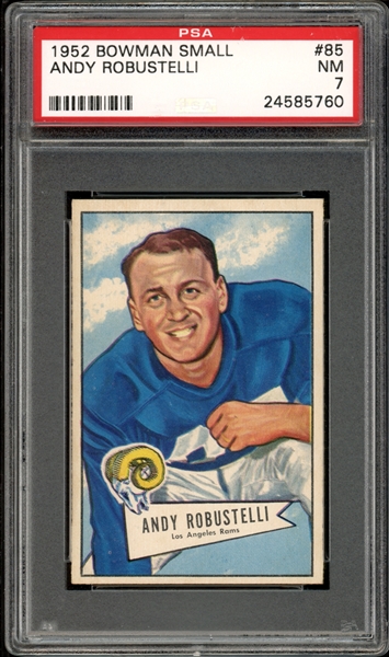 1952 Bowman Small #85 Andy Robustelli PSA 7 NM