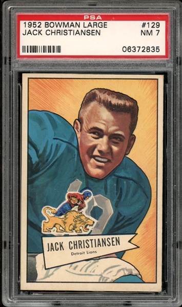 1952 Bowman Large #129 Jack Christiansen PSA 7 NM