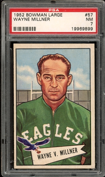 1952 Bowman Large #57 Wayne Millner PSA 7 NM