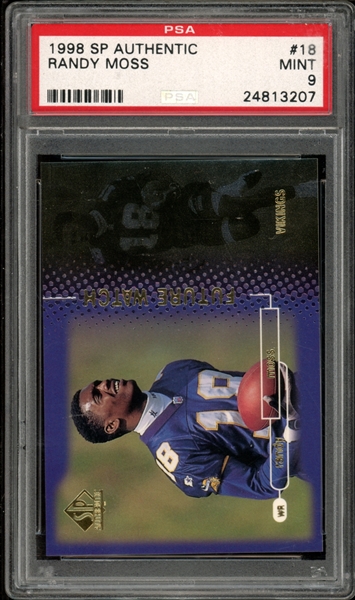 1998 SP Authentic (1717/2000) #18 Randy Moss PSA 9 MINT