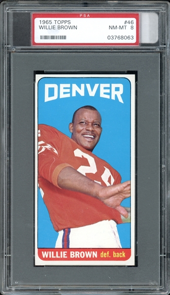 1965 Topps #46 Willie Brown PSA 8 NM-MT