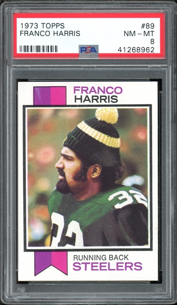 1973 Topps #89 Franco Harris PSA 8 NM-MT