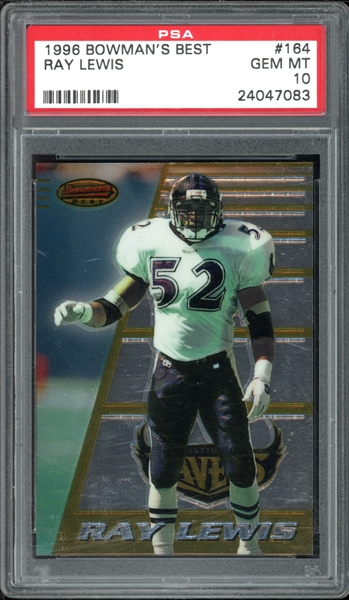 1996 Bowmans Best #164 Ray Lewis PSA 10 GEM MINT