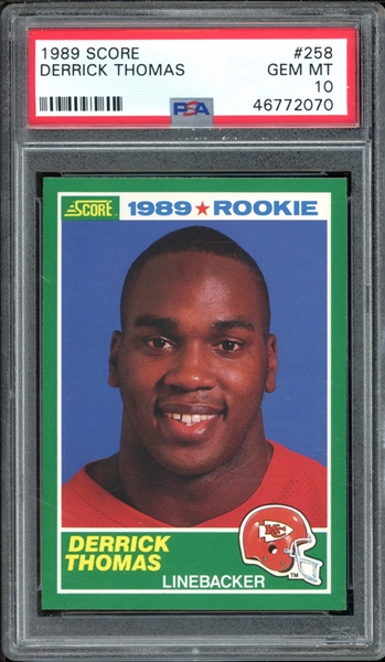 1989 Score #258 Derrick Thomas PSA 10 GEM MINT