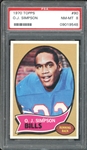 1970 Topps #90 O.J. Simpson PSA 8 NM-MT