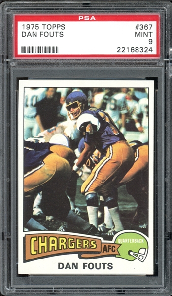 1975 Topps #367 Dan Fouts PSA 9 MINT