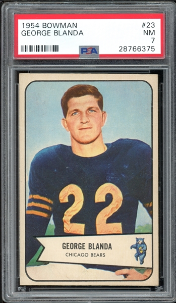 1954 Bowman #23 George Blanda PSA 7 NM