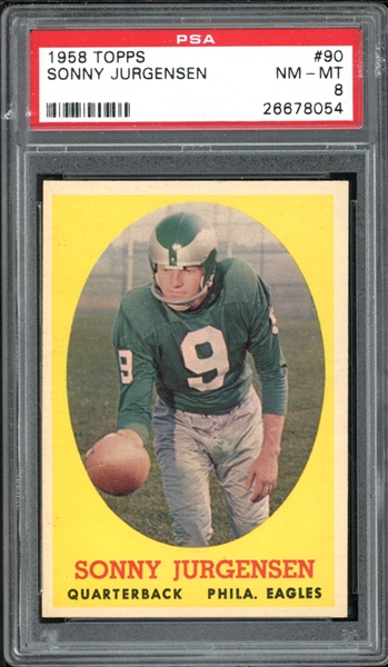 1958 Topps #90 Sonny Jurgensen PSA 8 NM-MT