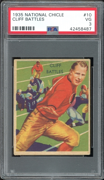 1935 National Chicle #10 Cliff Battles PSA 3 VG