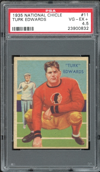 1935 National Chicle #11 Turk Edwards PSA 4.5 VG-EX+