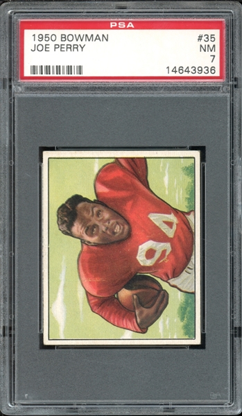 1950 Bowman #35 Joe Perry PSA 7 NM