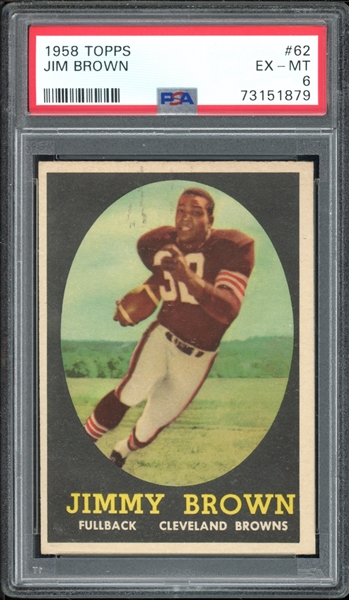 1958 Topps #62 Jim Brown PSA 6 EX-MT