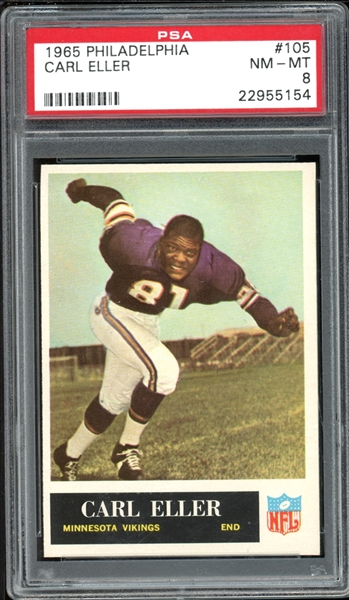 1965 Philadelphia #105 Carl Eller PSA 8 NM-MT