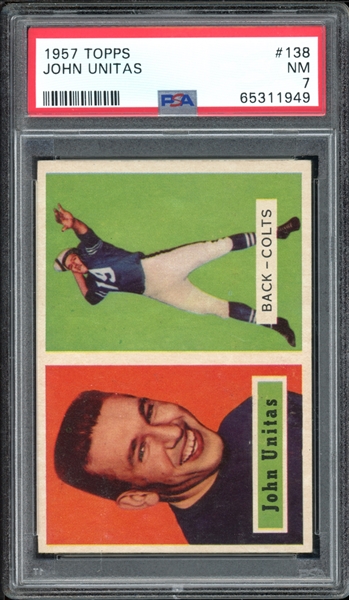 1957 Topps #138 John Unitas PSA 7 NM