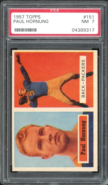 1957 Topps #151 Paul Hornung PSA 7 NM