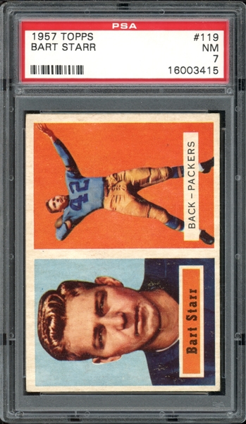 1957 Topps #119 Bart Starr PSA 7 NM