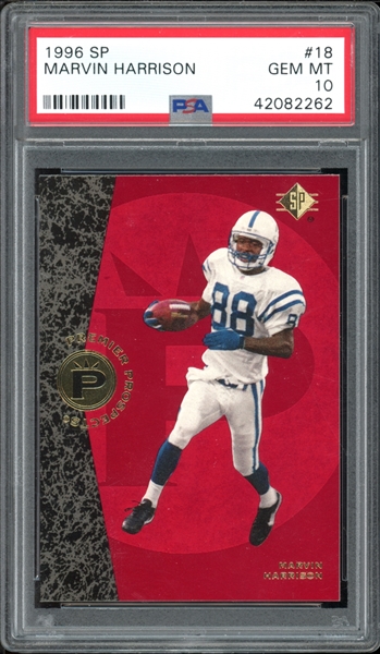 1996 SP Premier Prospects #18 Marvin Harrison PSA 10 GEM MINT