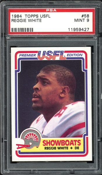 1984 Topps USFL #58 Reggie White PSA 9 MINT