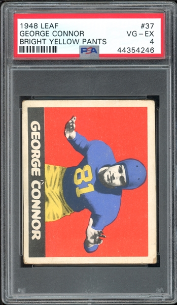 1948 Leaf #37 George Connor (Bright Yellow Pants) PSA 4 VG-EX