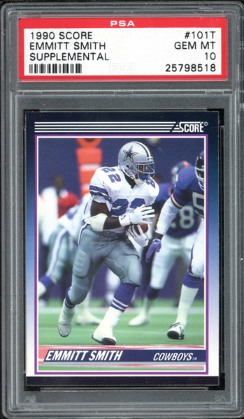 1990 Score Supplemental #101T Emmitt Smith PSA 10 GEM MINT