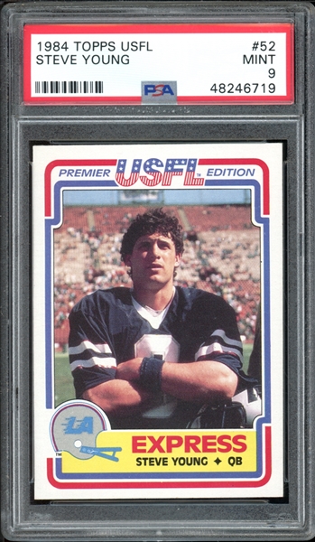 1984 Topps USFL #52 Steve Young PSA 9 MINT