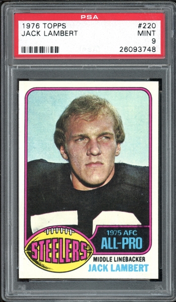 1976 Topps #220 Jack Lambert PSA 9 MINT