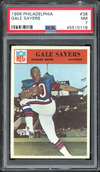 1966 Philadelphia #38 Gale Sayers PSA 7 NM