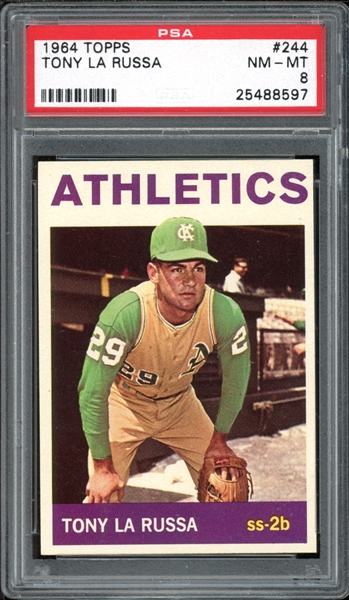 1964 Topps #244 Tony La Russa PSA 8 NM-MT