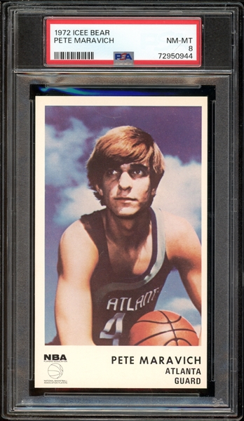 1972 Icee Bear Pete Maravich PSA 8 NM-MT