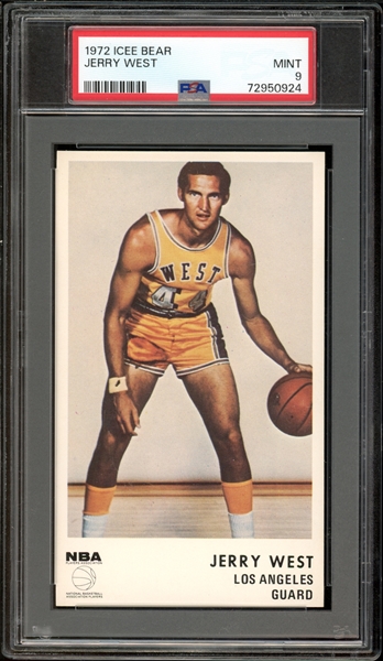 1972 Icee Bear Jerry West PSA 9 MINT