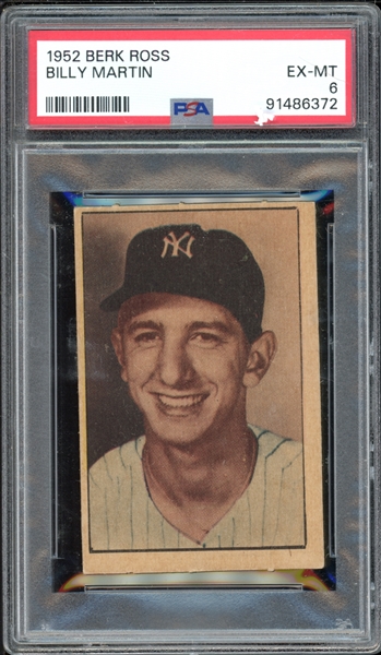 1952 Berk Ross Billy Martin PSA 6 EX-MT