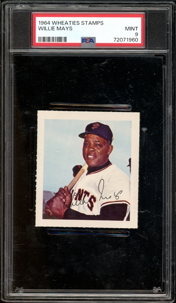 1964 Wheaties Stamps Willie Mays PSA 9 MINT