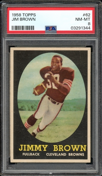 1958 Topps #62 Jim Brown PSA 8 NM-MT