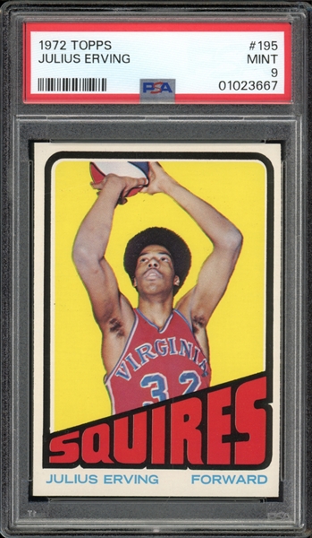 1972 Topps #195 Julius Erving PSA 9 MINT