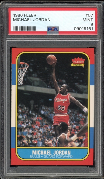 1986 Fleer #57 Michael Jordan PSA 9 MINT