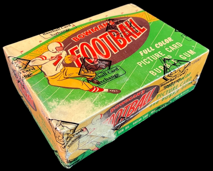 1954 Bowman Football Unopened 1 Cent Wax Box BBCE Authenticated 