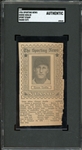 1936 Sporting News Goose Goslin Sport Stamp (Hand Cut) SGC Authentic