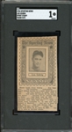 1936 Sporting News Lou Gehrig Sport Stamp (Hand Cut) SGC 1 PR