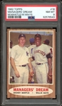 1962 Topps #18 Managers Dream M. Mantle/ W. Mays PSA 8 NM-MT