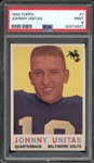 1959 Topps #1 Johnny Unitas PSA 9 MINT