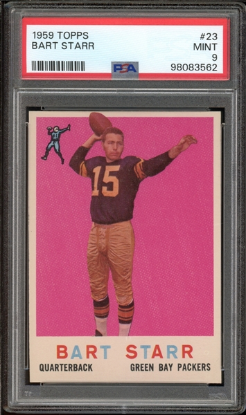 1959 Topps #23 Bart Starr PSA 9 MINT