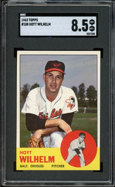 1963 Topps #108 Hoyt Wilhelm SGC 8.5 NM-MT+