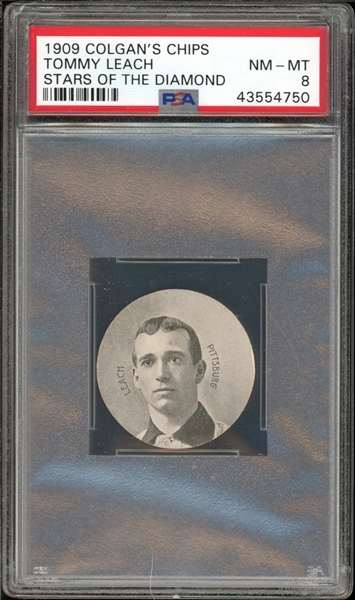 1909 Colgans Chips Tommy Leach Stars of the Diamond PSA 8 NM-MT 