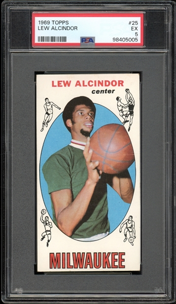 1969 Topps #25 Lew Alcindor PSA 5 EX