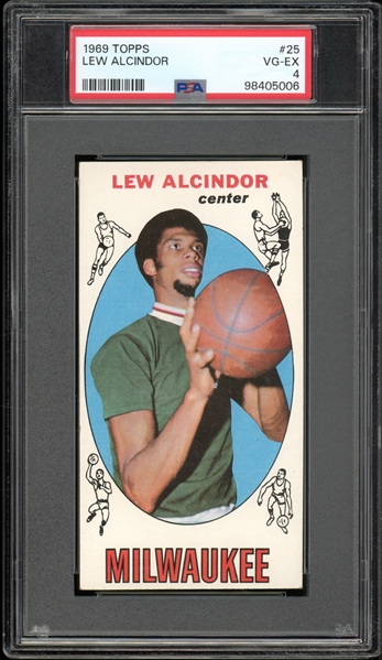 1969 Topps #25 Lew Alcindor PSA 4 VG-EX